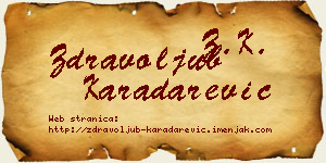 Zdravoljub Karadarević vizit kartica